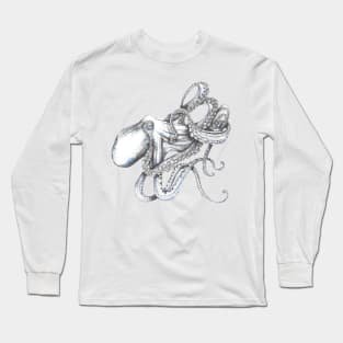 Octopus, on cream, a tangle of tentacles! Long Sleeve T-Shirt